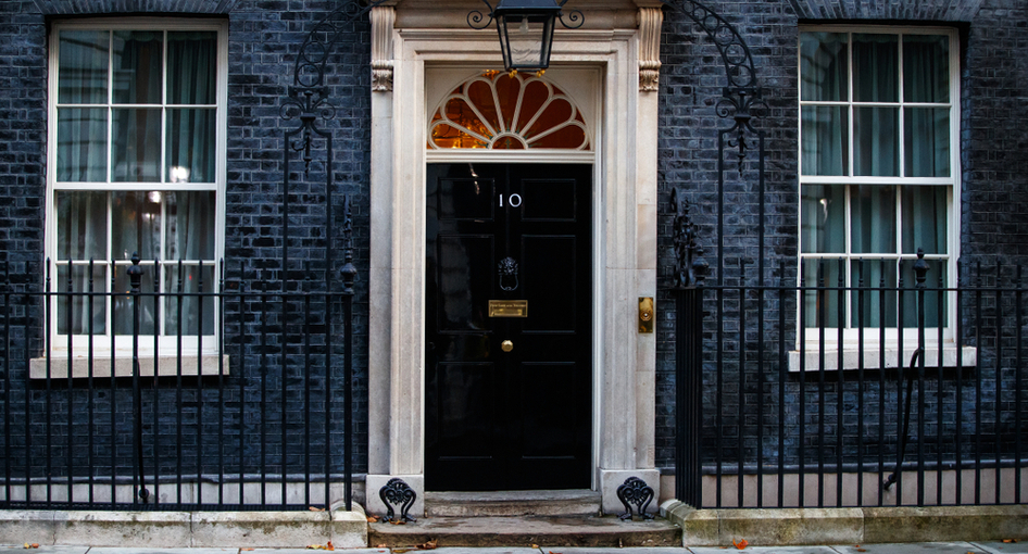 The door to number 10 Downing Street.