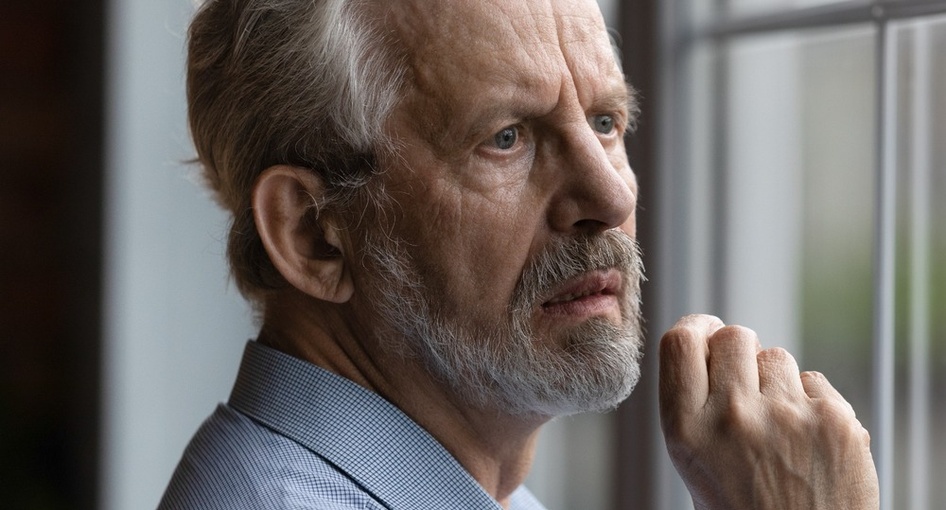 A man looking anxious.